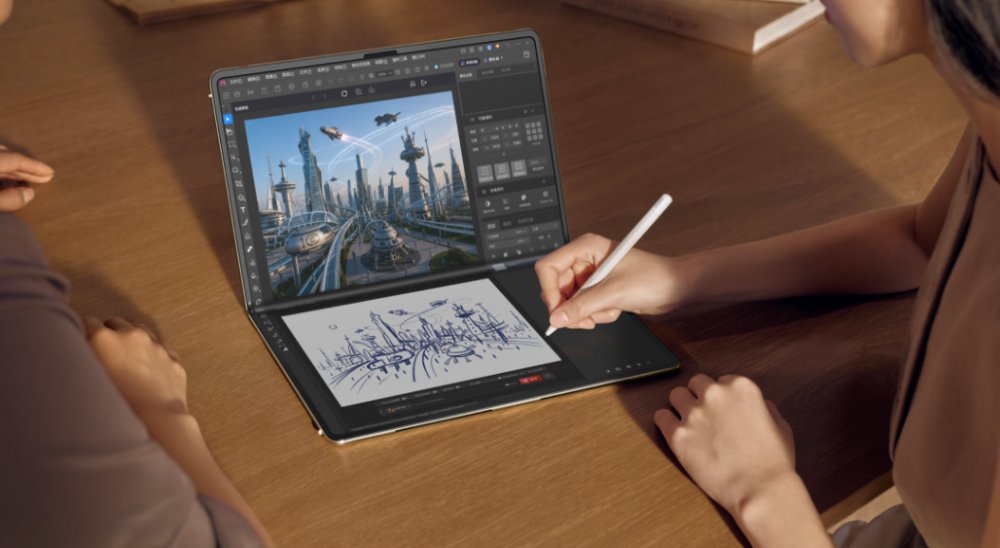 华为MateBook Fold折叠态
